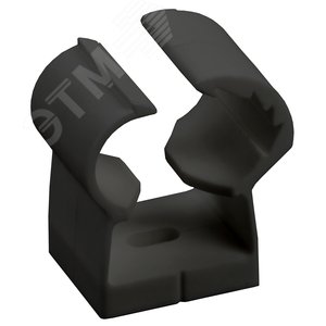 Изображение товара Клипса с фиксатором для гладких труб d=26-32мм черная (18шт/упак) IEK (упак)