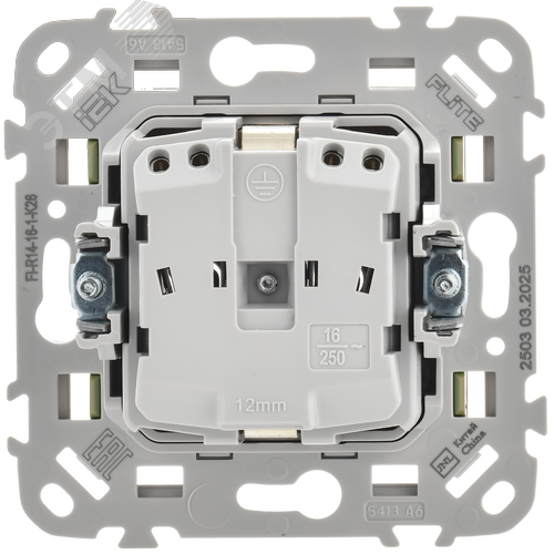 FLITE Розетка с заземлением с защитными шторками безвинтовое крепление 16А РСш11-1-ФлО оливковый IEK - фото 5