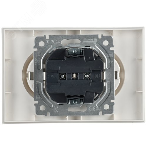 BRITE Розетка двойная с заземлением без защитных шторок 16А в сборе РС12-3-БрЖ жемчуг - фото 7