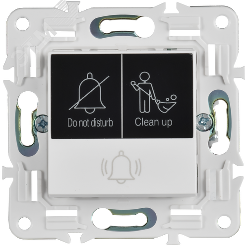 SKANDY Кнопка звонка с индикацией для отелей 10А SK-V17W арктический белый IEK - фото 6