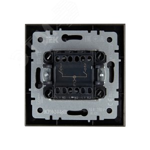 BRITE Выключатель двухклавишный 10А в сборе ВСР10-2-0-БрШ шампань IEK - фото 5