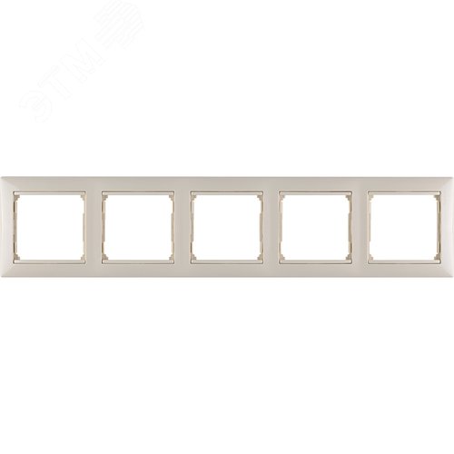 Рамка 5-местная слоновая кость VALENA - фото 3