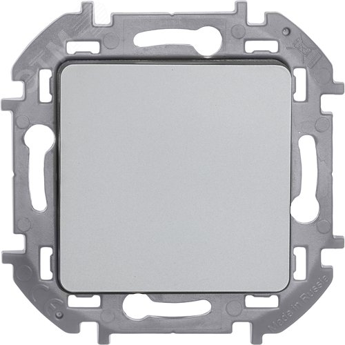 Выключатель 1-клавишный 10АХ безвинтовое крепление алюминий INSPIRIA - фото 3