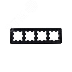 BRITE Рамка 4 поста РУ-4-1-Бр металл черный RE IEK - фото 3