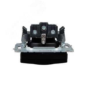 BRITE Розетка с заземлением с защитными шторками и крышкой 16А IP20 РСбш10-3-БрЧ черный - фото 5