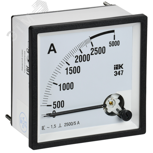 Изображение товара Амперметр Э47 2500/5А класс точности 1,5 96х96 мм (шт)