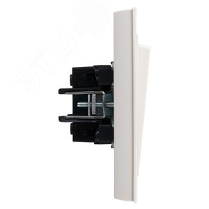 BRITE Выключатель одноклавишный 10А в сборе ВСР10-1-0-БрЖ жемчуг IEK - фото 3