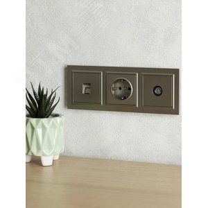 BRITE Рамка 3 поста РУ-3-БрШ шампань - фото 6