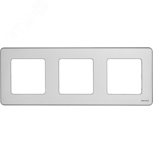 Рамка 3-местная алюминий INSPIRIA - фото 2