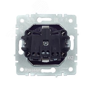 BRITE Розетка с заземлением с защитными шторками 16А РС14-1-0-БрЧ черный - фото 4