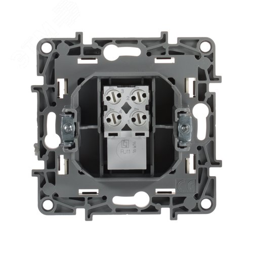 Розетка телефонная RJ11 слоновая кость ETIKA - фото 5