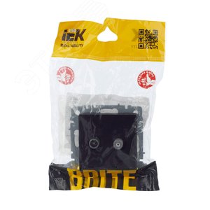 BRITE Розетка двойная TV+SAT РТВ/РСп12-БрЧ черный - фото 7