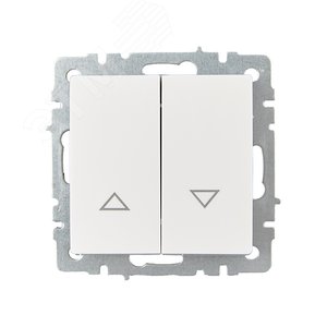 BRITE Выключатель жалюзи 10А ВС10-1-5-БрБ белый - фото 2