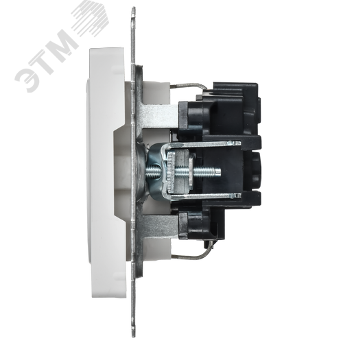 BRITE Розетка 1-местная с заземлением с защитными шторками 16А безвинтовое крепление РС24-1-0-БрАБ арктический белый IEK - фото 6