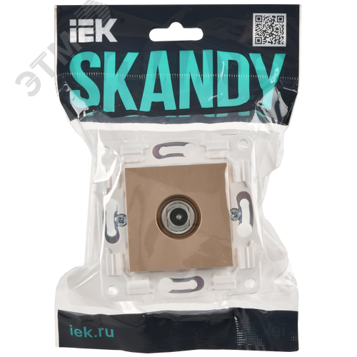 SKANDY Розетка TV проходная SK-A17Sa песочный IEK - фото 2