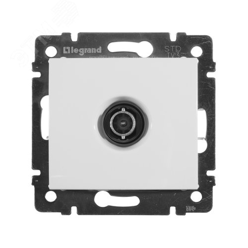 Розетка TV проходная белый VALENA - фото 3