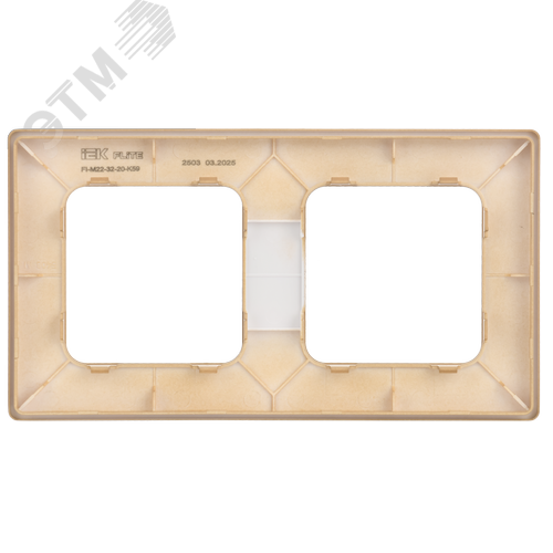 FLITE CLASSIC Рамка 2-местная РУ-2-К-ФлХ хаки IEK - фото 5