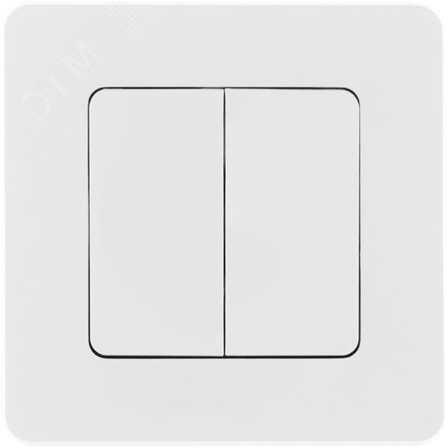 Выключатель 2-клавишный 10АХ безвинтовое крепление белый INSPIRIA - фото 6