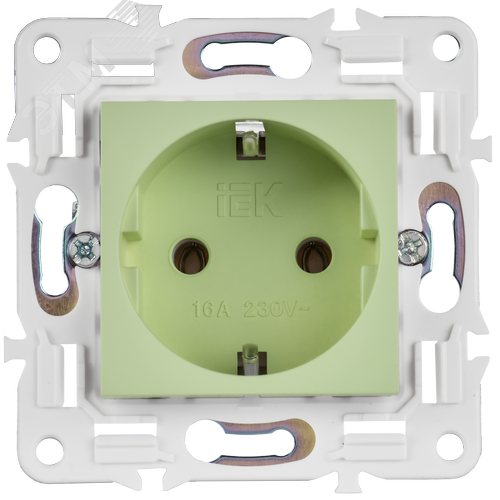 SKANDY Розетка с заземлением без защитных шторок 16А SK-R05G мятный IEK - фото 5
