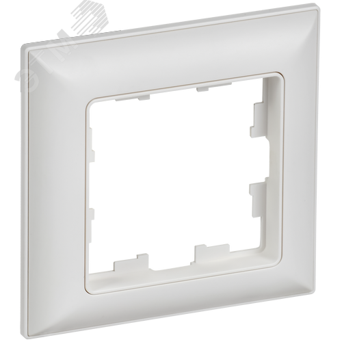 BRITE Рамка 1-местная РУ-1-БрАБ арктический белый/белый IEK - фото 1