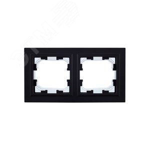 BRITE Рамка 2 поста IP44 РУ-2-БрЧ-44 черный - фото 2