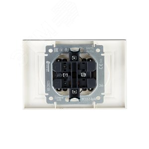 BRITE Розетка 2-местная без заземления без защитных шторок 10А в сборе РС12-2-БрЖ жемчуг IEK - фото 4