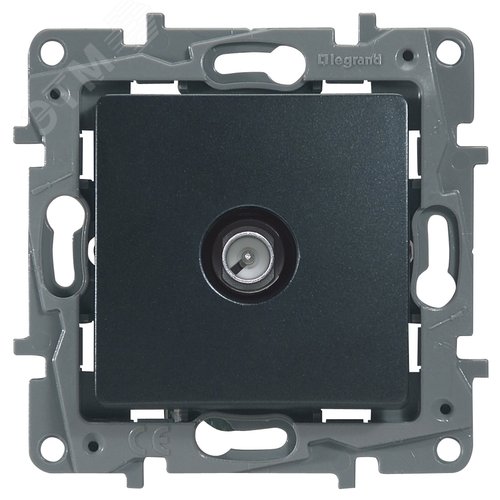 Розетка TV тип звезда антрацит ETIKA - фото 4