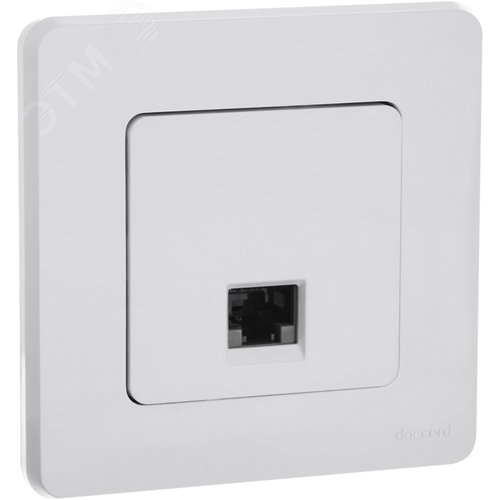 Розетка компьютерная RJ45 категория 6 UTP белый INSPIRIA - фото 4