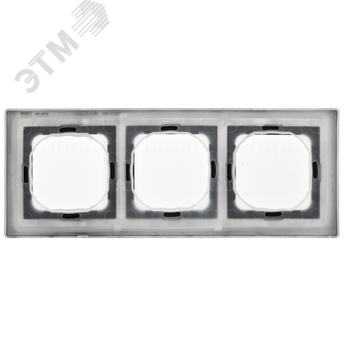 FLITE Рамка 3-местная IP55 Рпро-3-55-ФлЧ черный IEK - фото 5