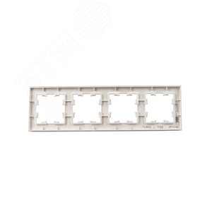 BRITE Рамка 4 поста РУ-4-2-Бр стекло розовый матовый IEK - фото 3