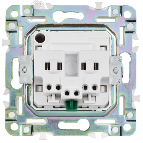 SKANDY Розетка с заземлением с защитными шторками 16А безвинтовое крепление SK-R06Gr серый IEK - фото 4