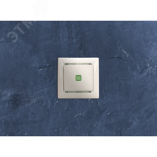 Выключатель 1-клавишный с подсветкой схема 1L 10А безвинтовое крепление белый VALENA - фото 6