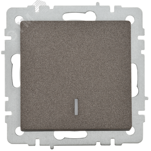 BRITE Выключатель одноклавишный с индикацией 10А ВС10-1-1-БрТБ темная бронза - фото 3