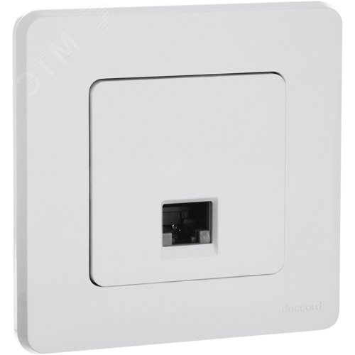 Розетка компьютерная RJ45 категория 5Е UTP белый INSPIRIA - фото 4