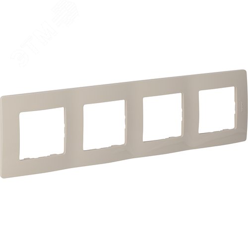 Рамка 4-местная слоновая кость ETIKA - фото 1