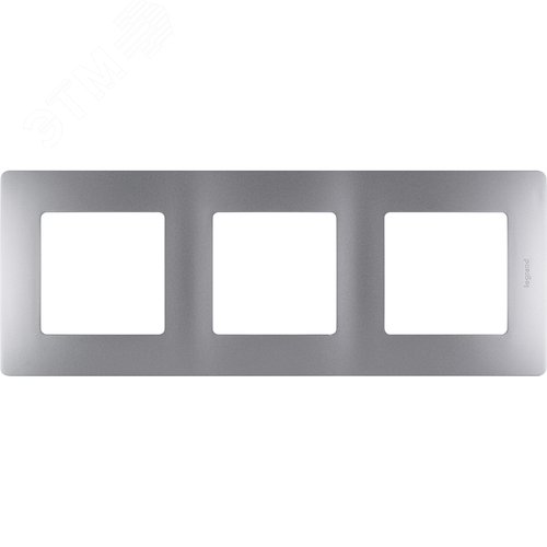 Рамка 3-местная алюминий ETIKA - фото 3