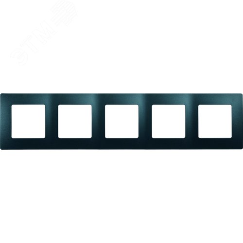 Рамка 5-местная антрацит ETIKA - фото 2