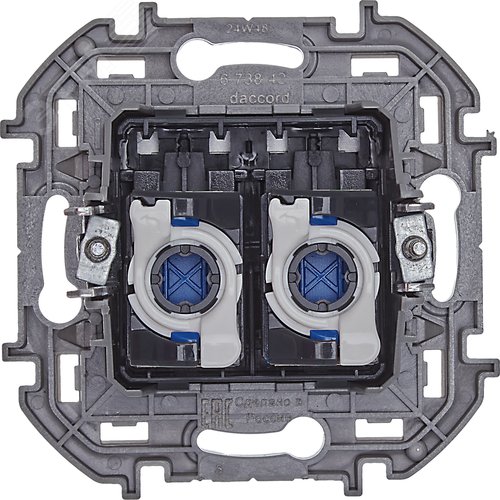 Розетка компьютерная двойная RJ45 категория 6 UTP алюминий INSPIRIA - фото 5