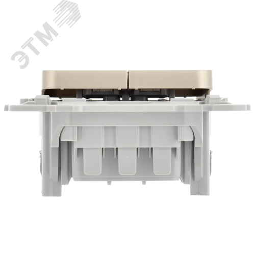 FLITE Выключатель 2-клавишный 10А ВС12-1-0-ФлШ шампань IEK - фото 5