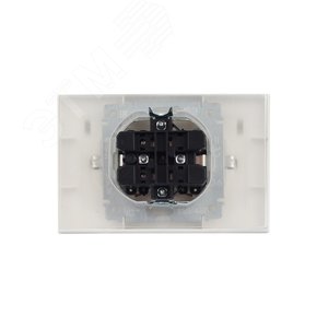 BRITE Розетка двойная с заземлением с защитными шторками и крышкой 16А в сборе IP44 РСбш12-3-44-БрЖ жемчуг - фото 6