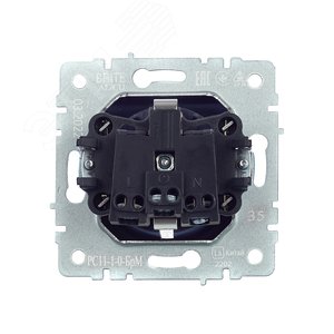 BRITE Розетка с заземлением без защитных шторок 16А РС11-1-0-БрМ маренго - фото 4