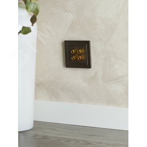 BRITE Аудиорозетка 4 поста РА10-БрТБ темная бронза - фото 7