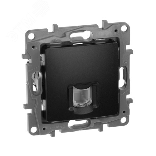 Изображение товара Розетка телефонная RJ11 антрацит ETIKA (шт)