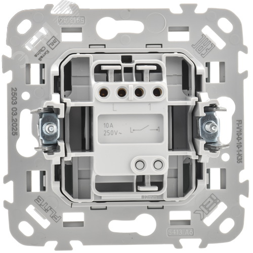 FLITE Выключатель 1-клавишный 10А ВС11-1-0-ФлМ маренго IEK - фото 5
