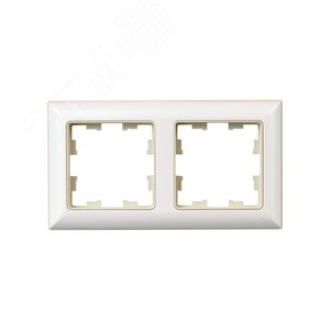 BRITE Рамка 2 поста РУ-2-Бр бежевый/жемчуг IEK - фото 2
