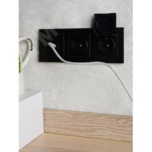 BRITE Рамка 3 поста РУ-3-2-Бр стекло черный матовый IEK - фото 5