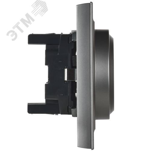 BRITE Розетка двойная с заземлением без защитных шторок 16А в сборе РС12-3-БрС сталь - фото 6