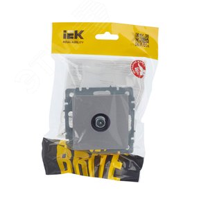 BRITE Розетка TV проходная РТВ10-0-БрА алюминий - фото 7