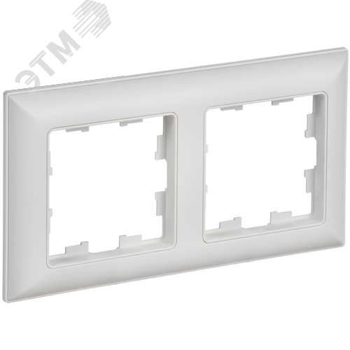 Изображение товара BRITE Рамка 2-местная РУ-2-БрАБ арктический белый/белый IEK (шт)