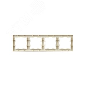 BRITE Рамка 4 поста РУ-4-БрКр бежевый - фото 3